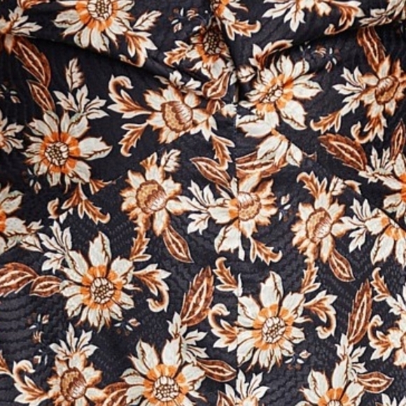 New ACLER Tippet Floral Flutter-Sleeve Midnight Wallpaper Midi Dress NWT Size 2 - Picture 6 of 16